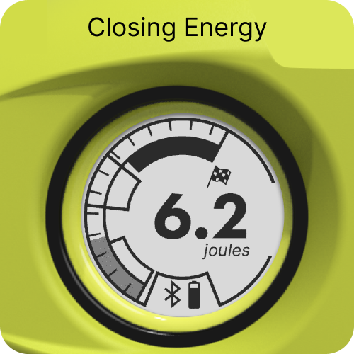 Measure the true work required to close any door. With a 3D force sensor and inertial measurement fusion, the EnergyPod captures energy as force × distance, independent of operator technique. Pure physics perfectly measured.